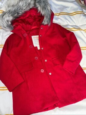 Cat and Jack red toddler peacoat